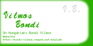 vilmos bondi business card